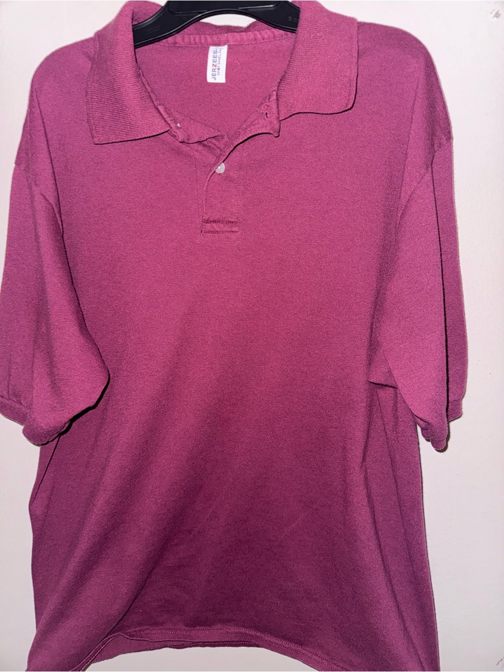 Jerzees Men's Raspberry Pink Polo Shirt